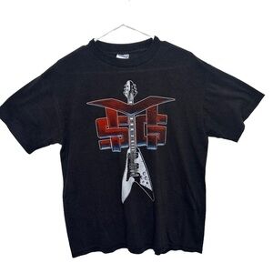 Vintage 80s McAuleySchenker Group Perfect Timing WorldTour Single Stitch T-shirt